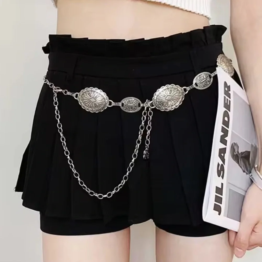 Vintage Silver Medallion Belt